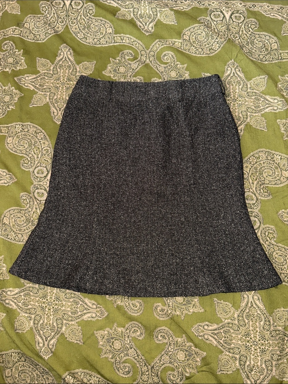 New York & Company Dark Gray Tweed A-Line Skirt
